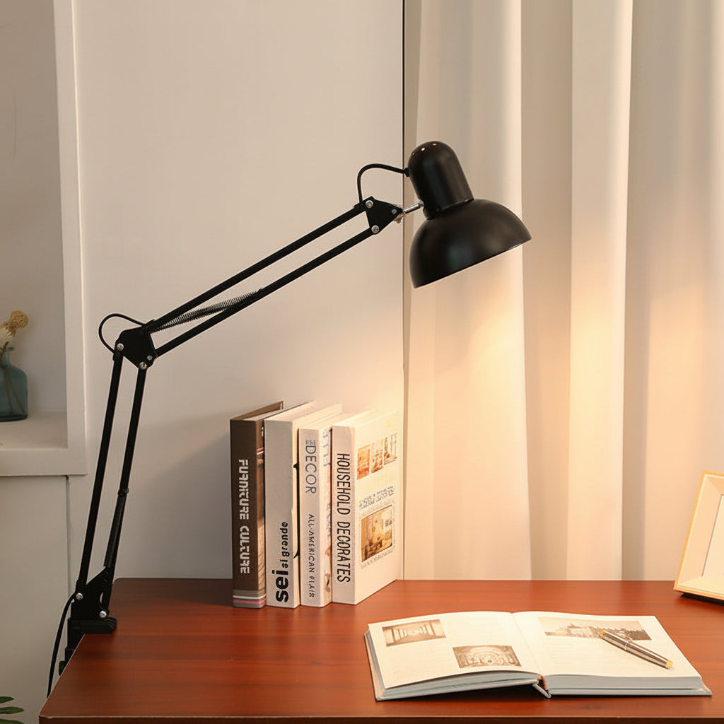 Desk Lamp Adjustable Metal Clamp Light Office Study