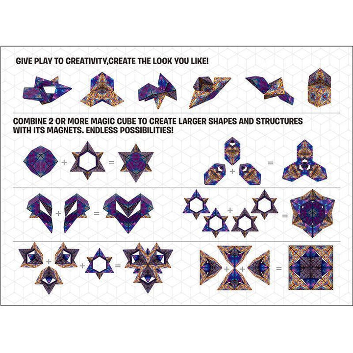 Puzzlewürfel Magnetisches 3D-Formspielzeug Kinder Erwachsene