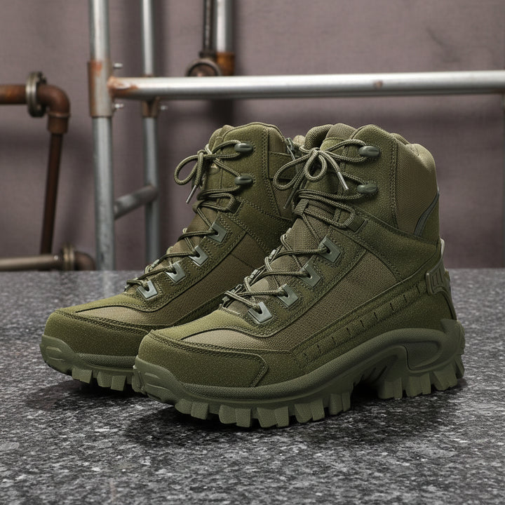 Mens Hiking Boots Round Toe Durable TPR Sole
