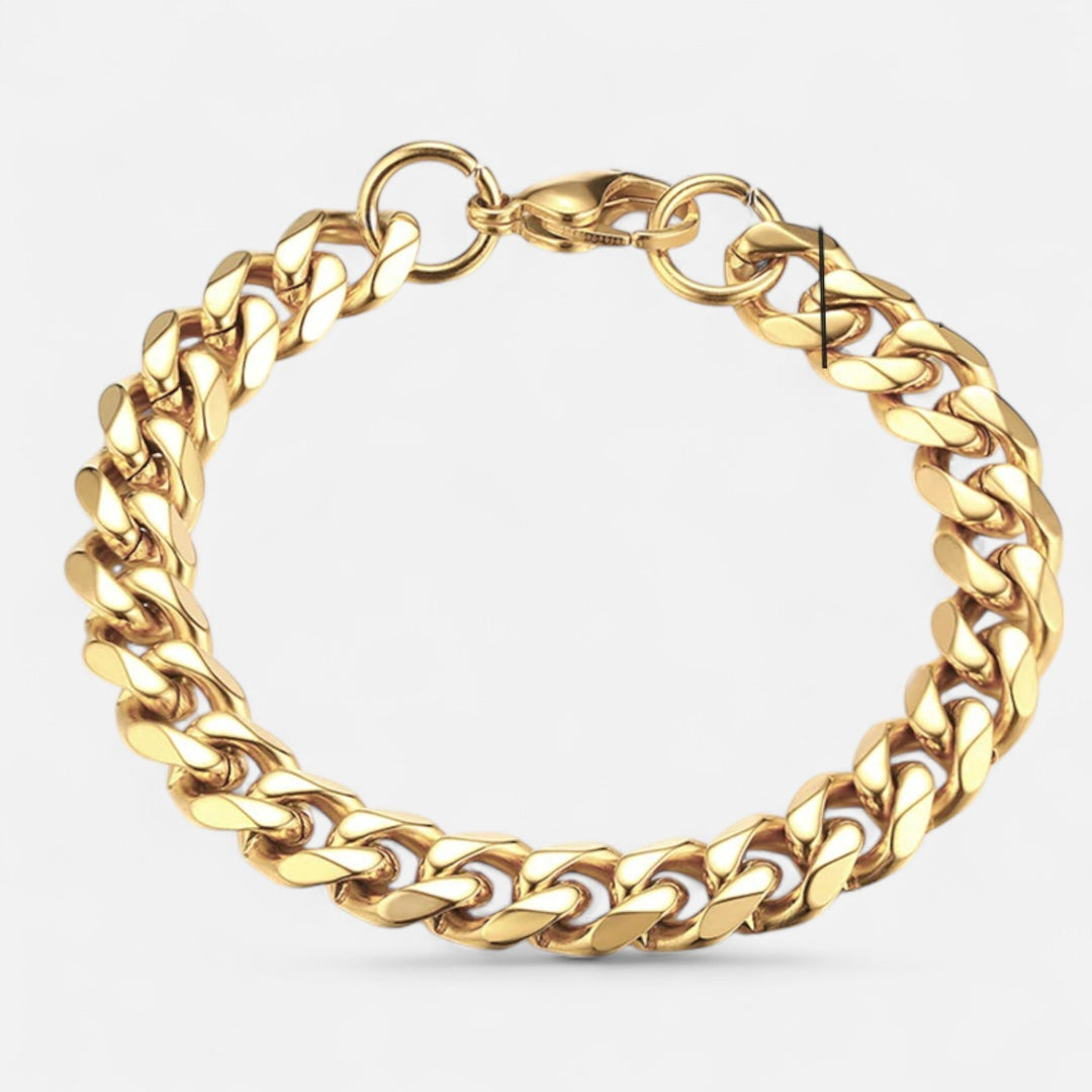 Celzoir | Bracelet Classy Homme à Maillons Cubains Miami en Acier Inoxydable – Chaîne Épaisse et Finition Polie