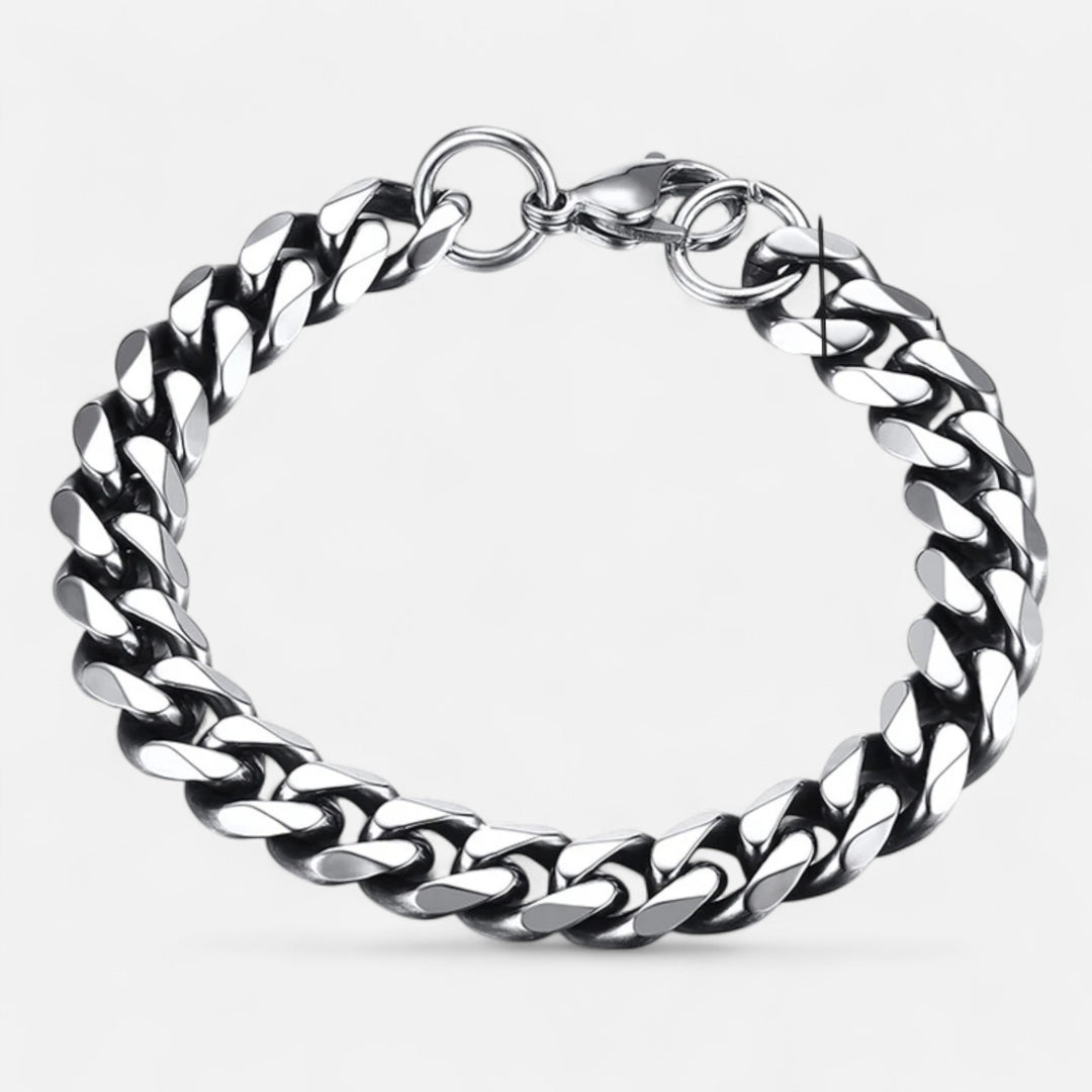 Celzoir | Bracelet Classy Homme à Maillons Cubains Miami en Acier Inoxydable – Chaîne Épaisse et Finition Polie