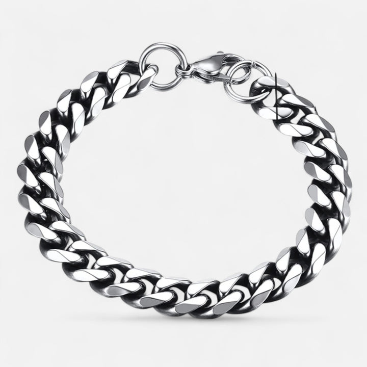 Celzoir | Bracelet Classy Homme à Maillons Cubains Miami en Acier Inoxydable – Chaîne Épaisse et Finition Polie
