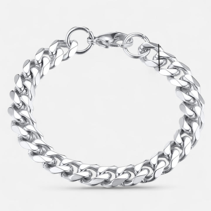 Celzoir | Bracelet Classy Homme à Maillons Cubains Miami en Acier Inoxydable – Chaîne Épaisse et Finition Polie