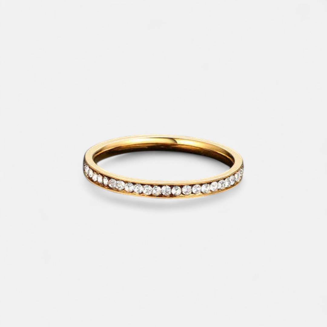 Celzoir | Bague Minimaliste Femme Brillance Dorée