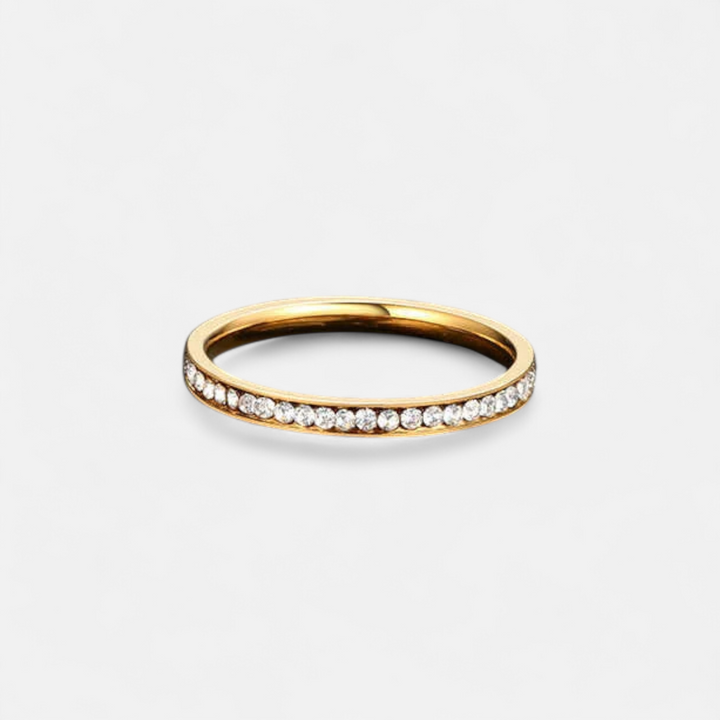 Celzoir | Bague Minimaliste Femme Brillance Dorée