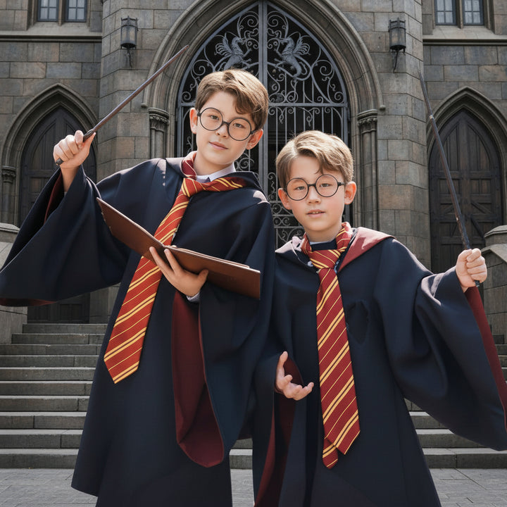 Wizard Costume Cloak Wand Glasses Accessories Kids Adults