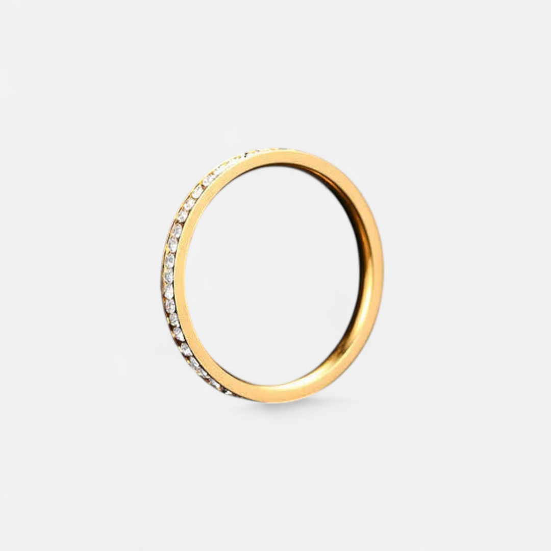 Celzoir | Bague Minimaliste Femme Brillance Dorée