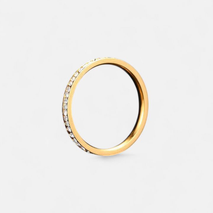 Celzoir | Bague Minimaliste Femme Brillance Dorée