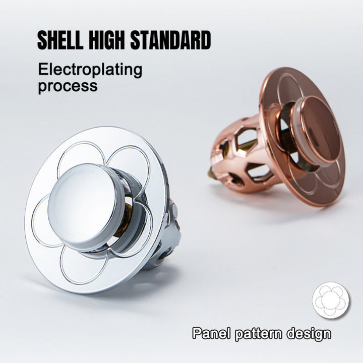 Sink Drain Stopper Pop Up Stainless Steel Bathroom Plug