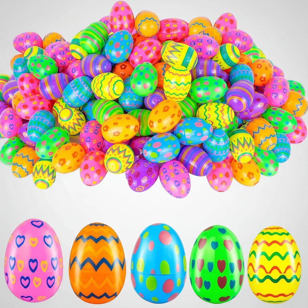 Plastic Easter Eggs Set Colorful Fillable Toys Holiday Fun