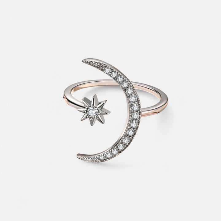 Celzoir | Bague Classy Femme Croissant de Lune en Alliage de Zinc – Design Minimaliste et Élégant
