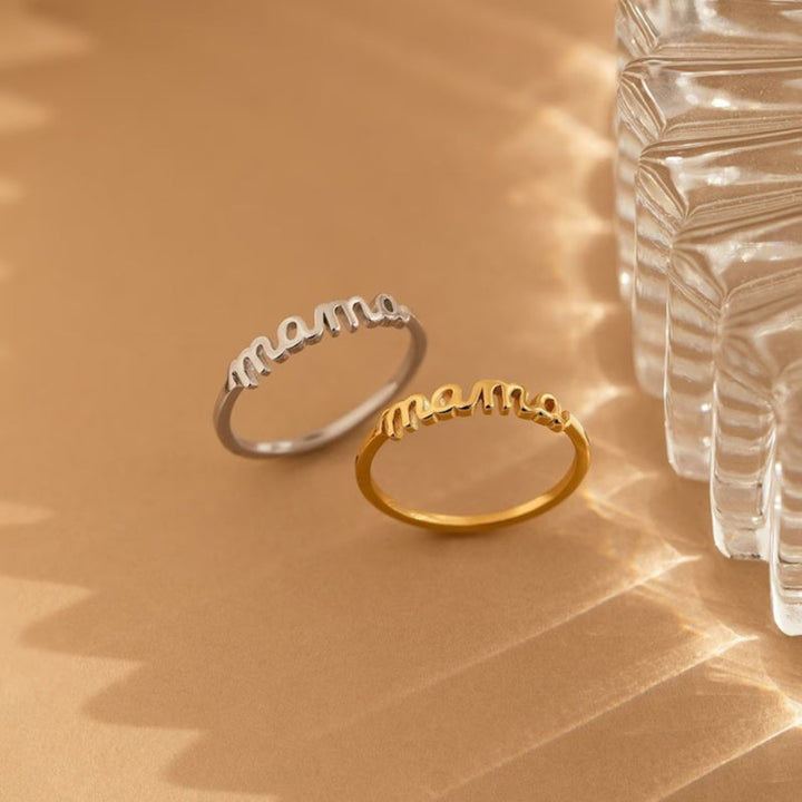 Ring Mothers Day Gift Personalized Name Gold Elegant Jewelry