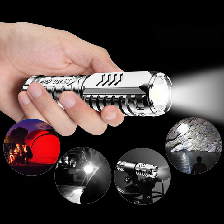 Hiking LED Flashlight High Lumen 1500M Waterproof Tactical Light