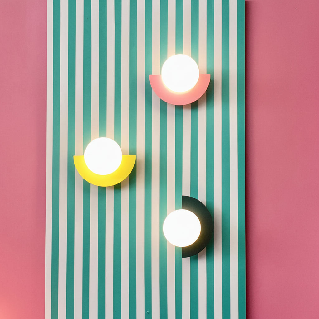 Applique da parete a globo di vetro luce moderna minimalista