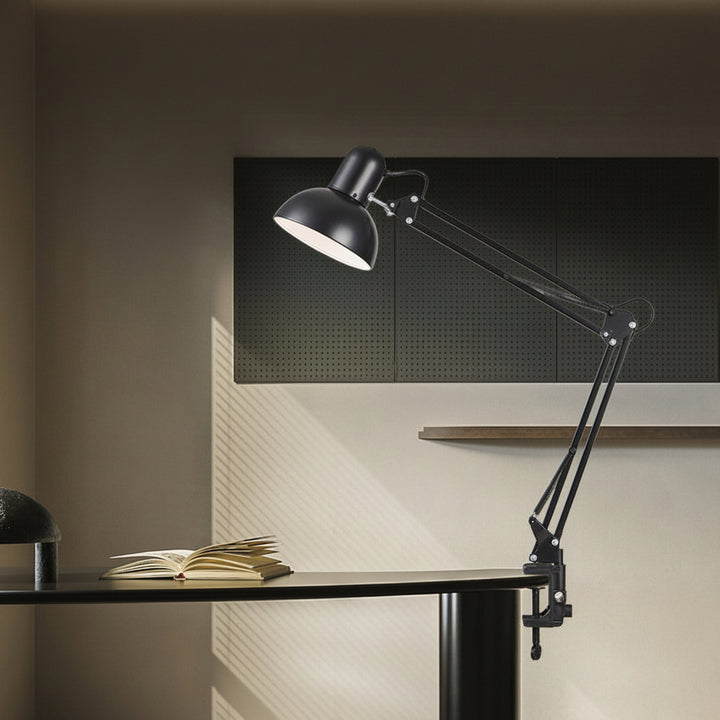 Desk Lamp Adjustable Metal Clamp Light Office Study