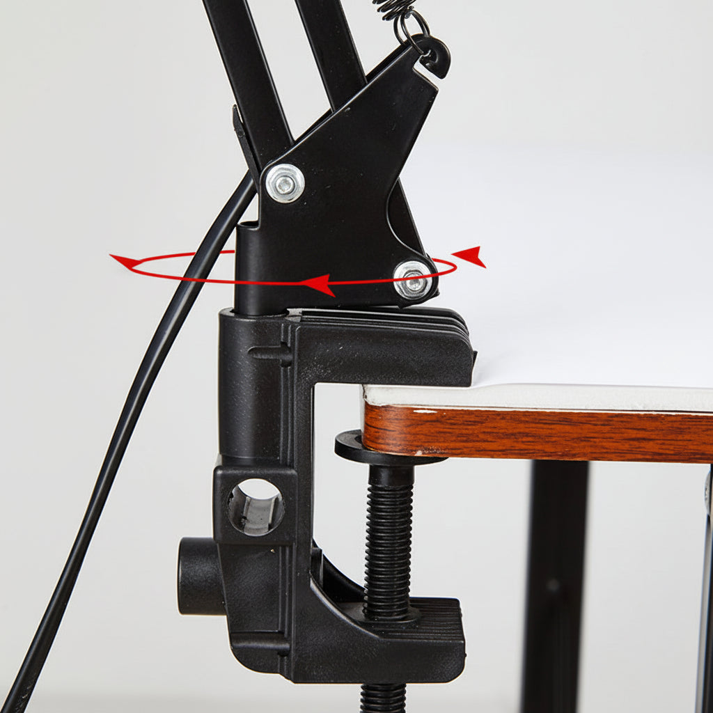 Desk Lamp Adjustable Metal Clamp Light Office Study