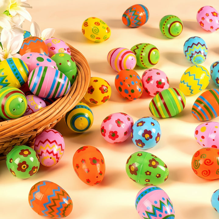 Plastic Easter Eggs Set Colorful Fillable Toys Holiday Fun