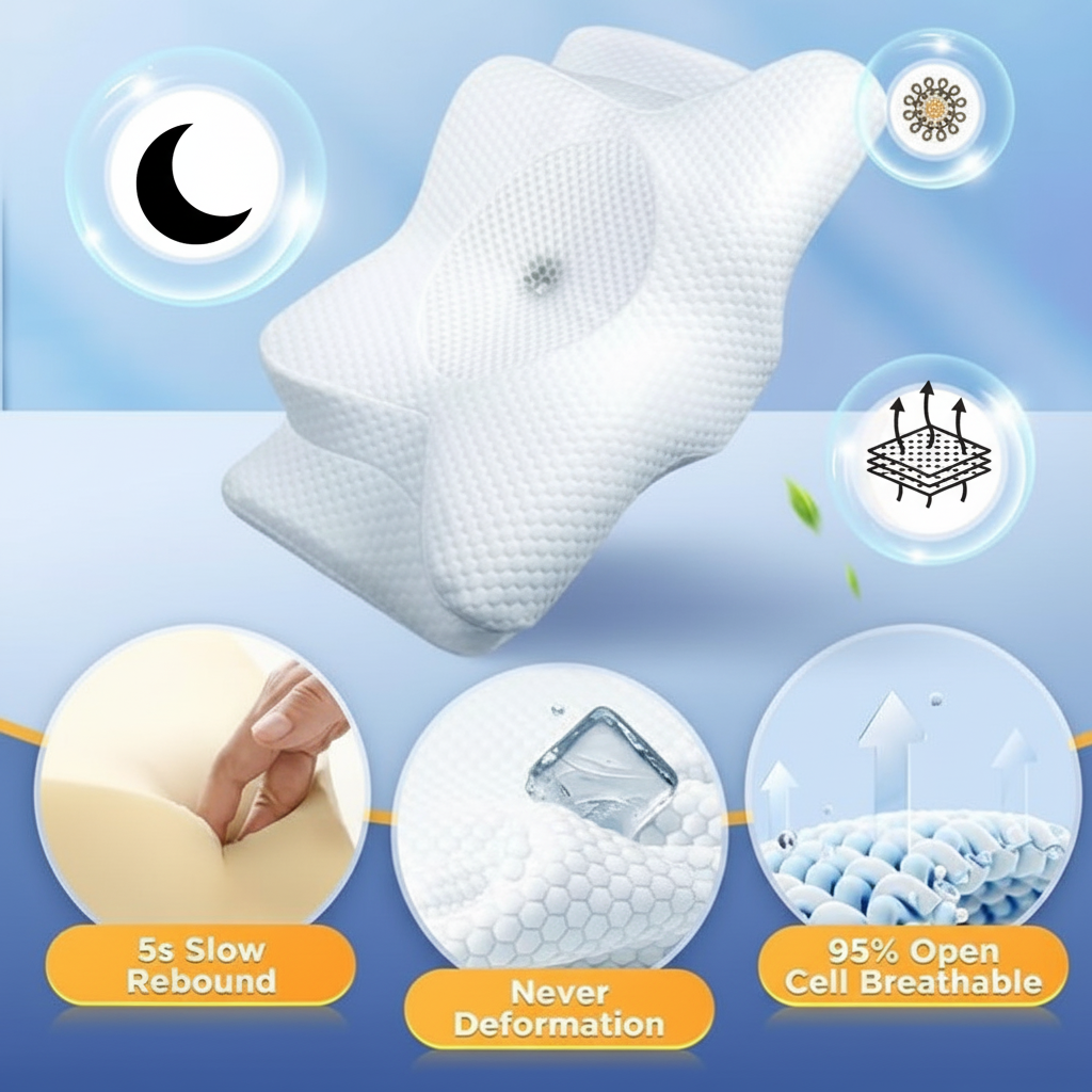 Memory Foam Pillow Anti Snore Neck Support Sleep Pillow