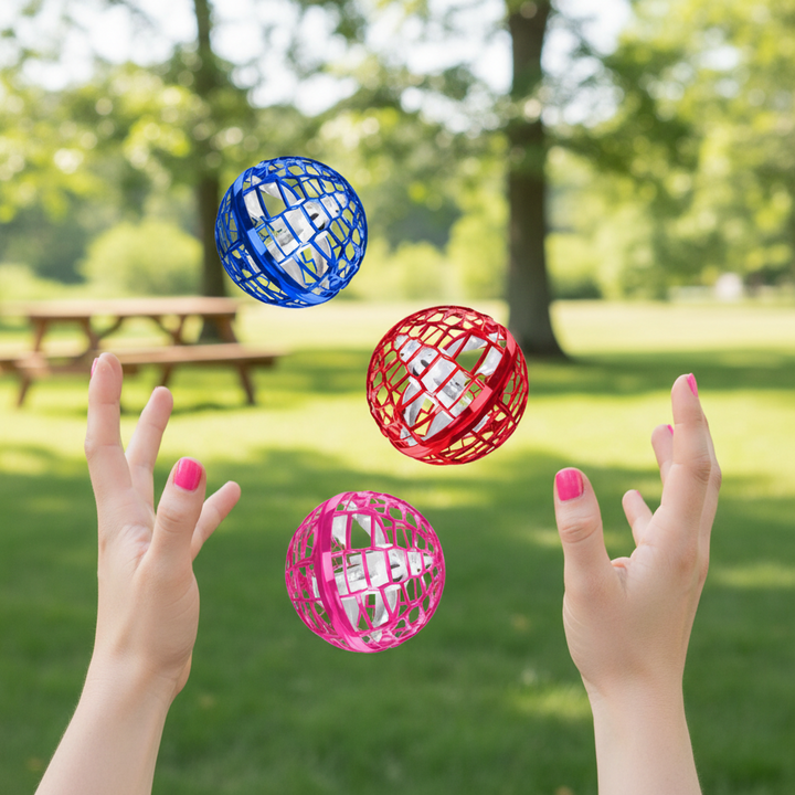 Flying Orb Toy LED Light Spinner Drone Ball Kids Adults