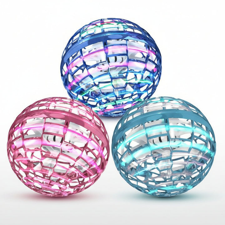 Flying Orb Toy LED Light Spinner Drone Ball Kids Adults