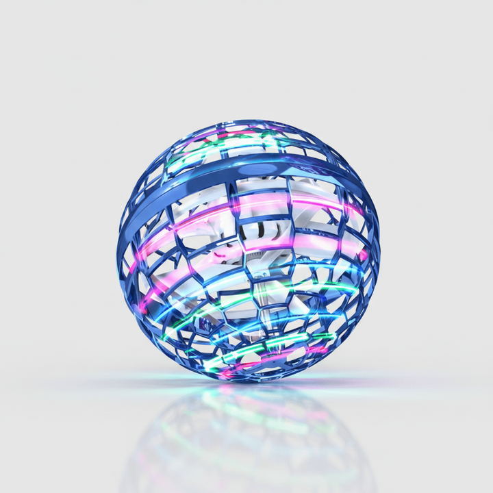 Flying Orb Toy LED Light Spinner Drone Ball Kids Adults