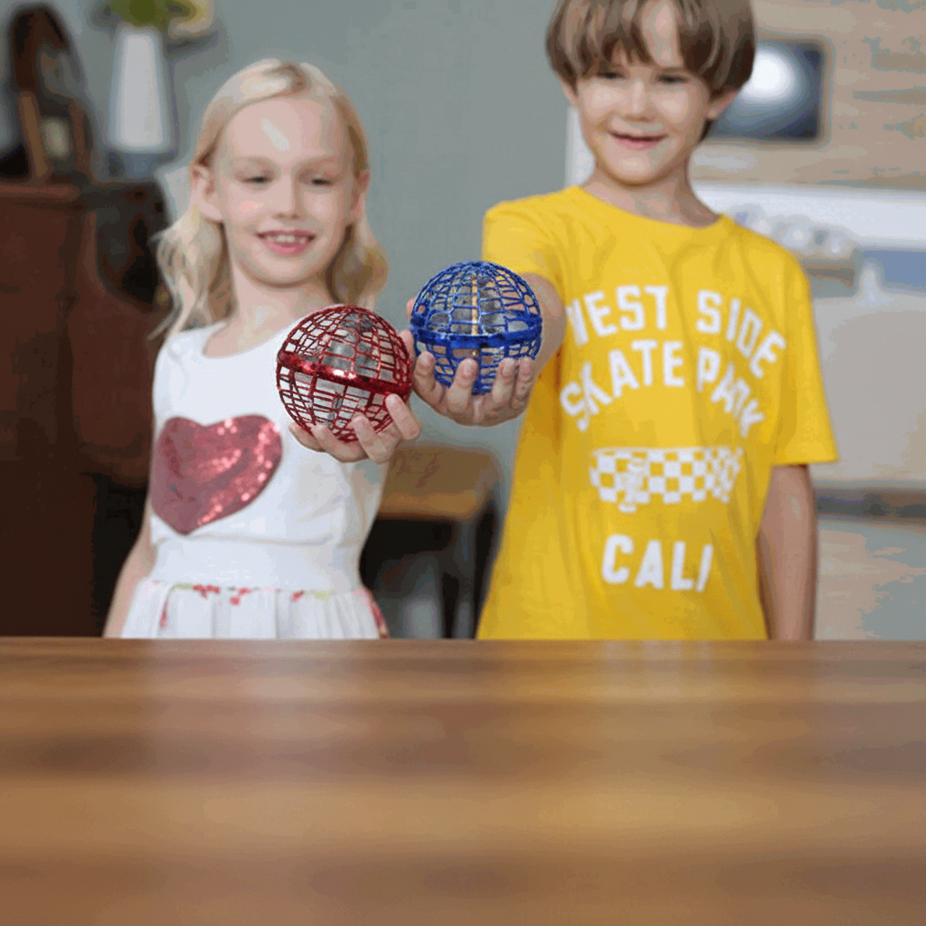 Flying Orb Toy LED Light Spinner Drone Ball Kids Adults