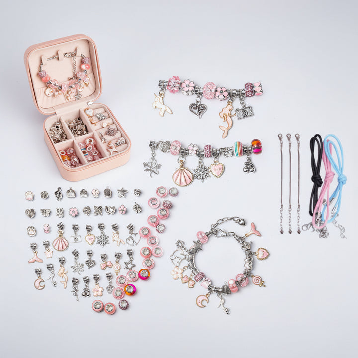 Kit Gioielli Bambina Braccialetti Perline Ciondoli