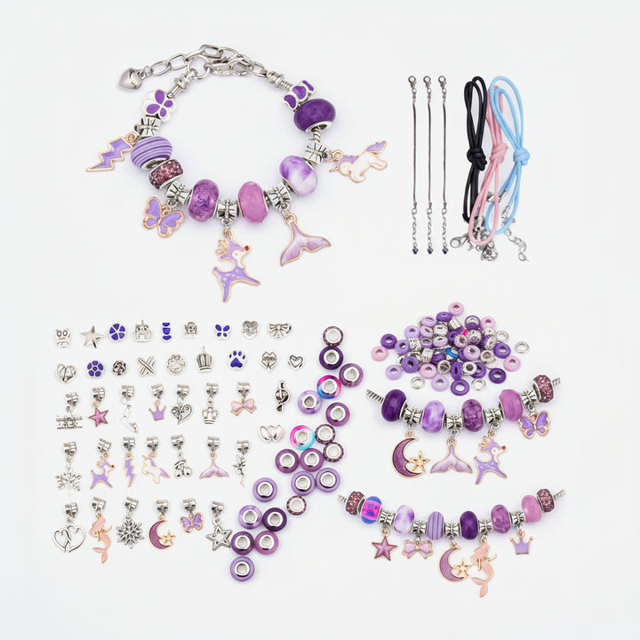 Kit Gioielli Bambina Braccialetti Perline Ciondoli
