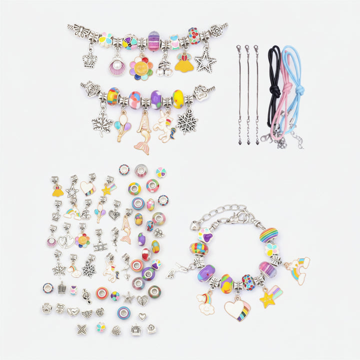 Kit Gioielli Bambina Braccialetti Perline Ciondoli
