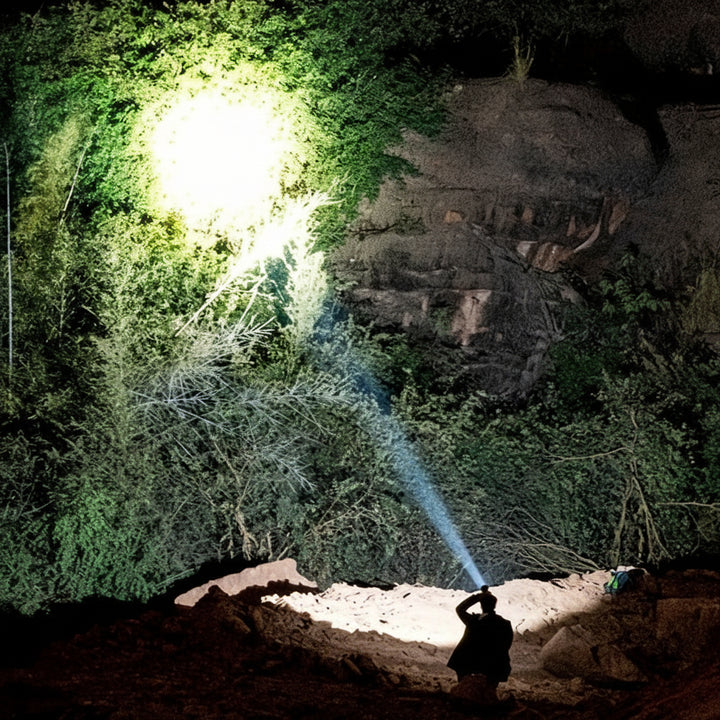 Lampada frontale da trekking ricaricabile a LED con luce USB brillante