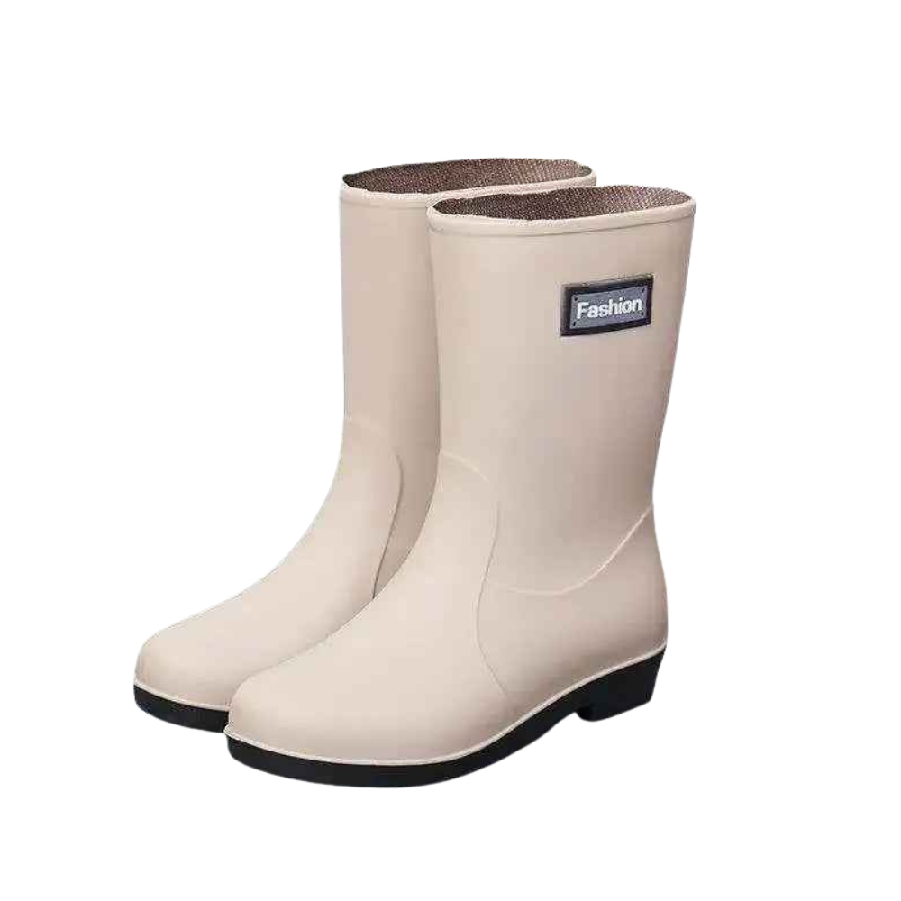 Women's Mid-Calf Rain Boots in Waterproof Non-Slip PVC - Comfort and Style