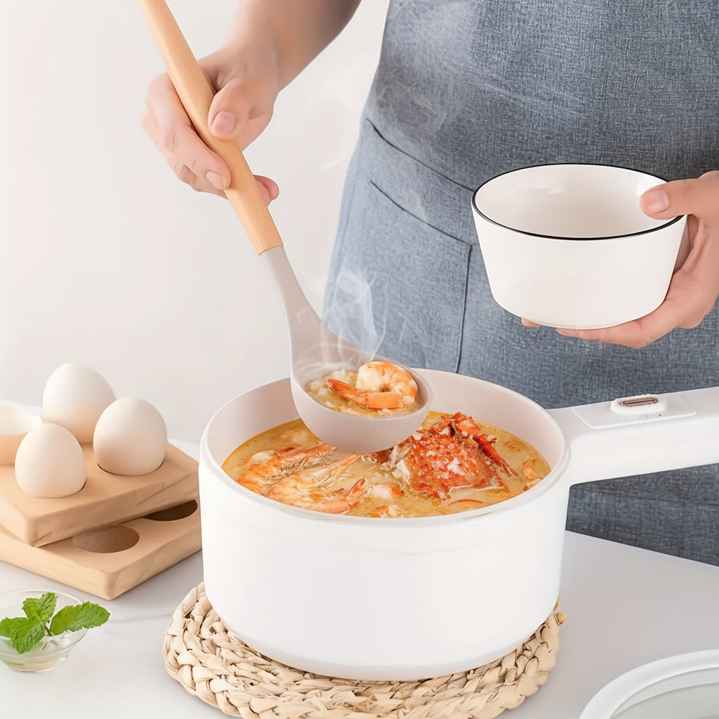 Kitchen Utensil Set Silicone Cooking Tools Wooden Handles