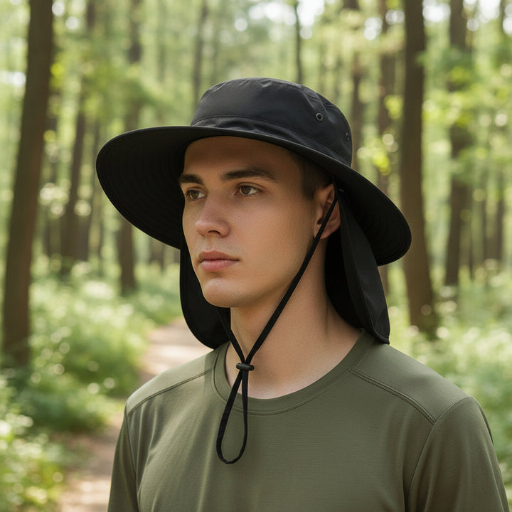 Hiking Sun Hat Wide Brim UV Protection Face Cover Cap