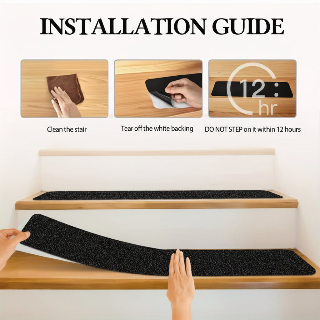 Strisce Antiscivolo Scala Esterno Interno Resistente Grit 80