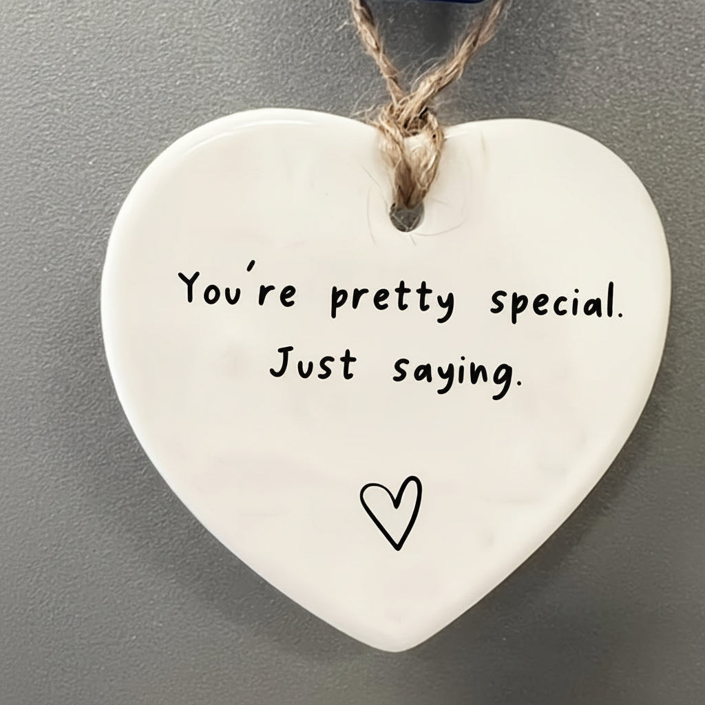 Decorazione da parete Cuore appeso Insegna in acrilico Citazione romantica Regalo