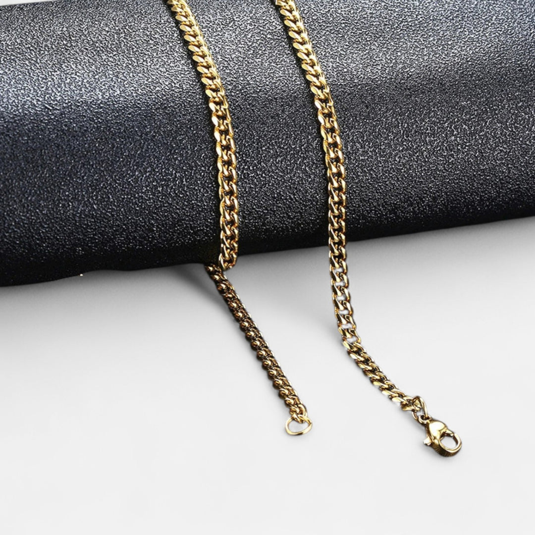 Celzoir | Collier Classy Homme à Maillons Cubains en Acier Inoxydable – Style Vintage et Finition Solide