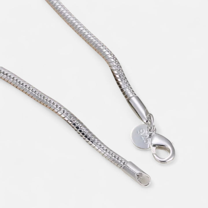 Celzoir | Bracelet Classy Femme en Argent Sterling – Chaîne Serpent Élégante pour Breloques