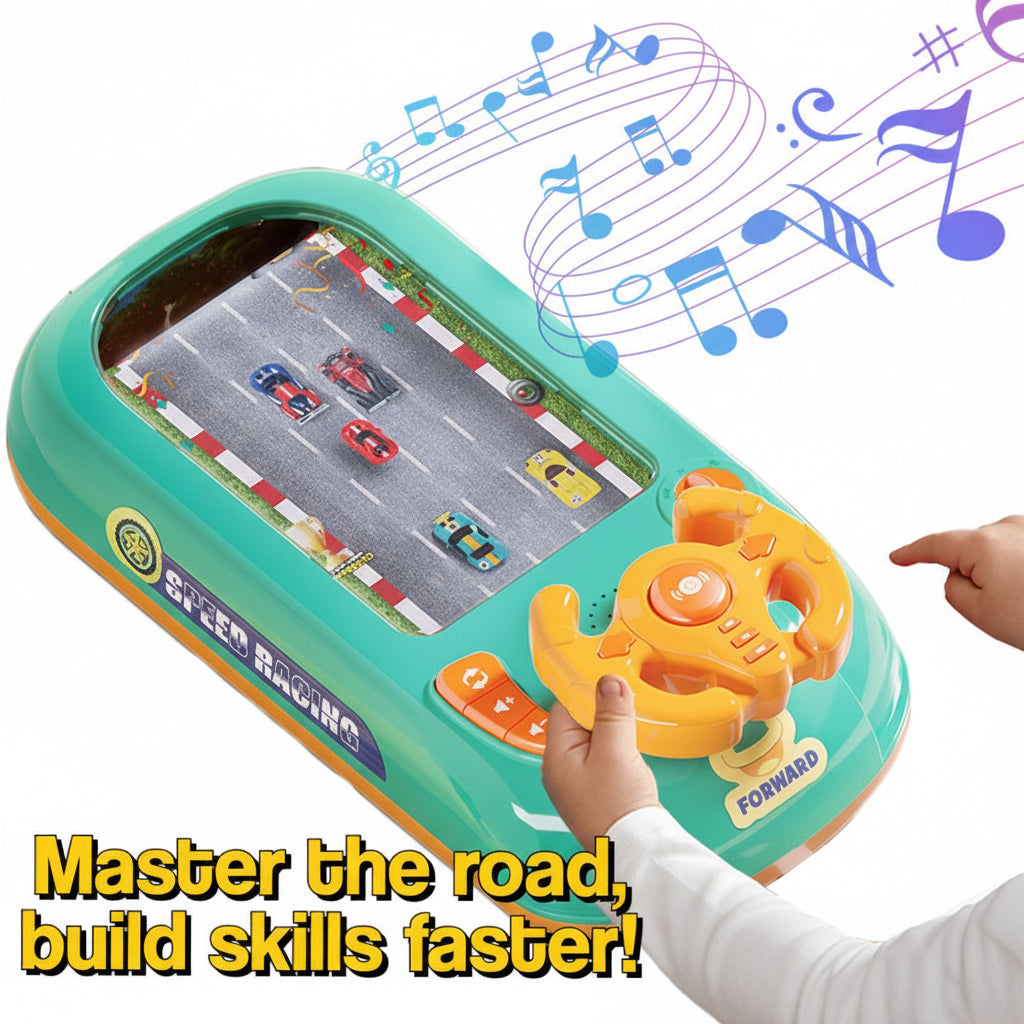 Kids Racing Game Toy Interactive Steering Wheel Driving Challenge