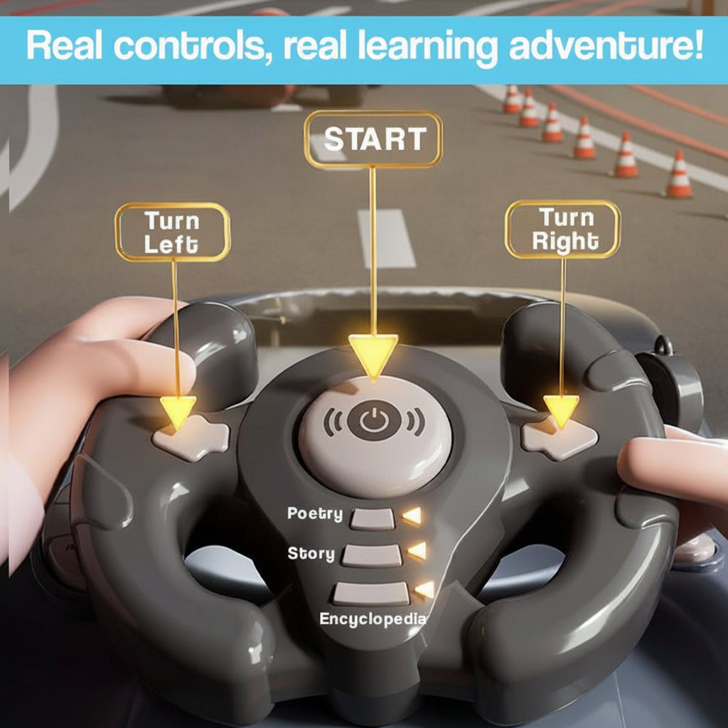 Kids Racing Game Toy Interactive Steering Wheel Driving Challenge