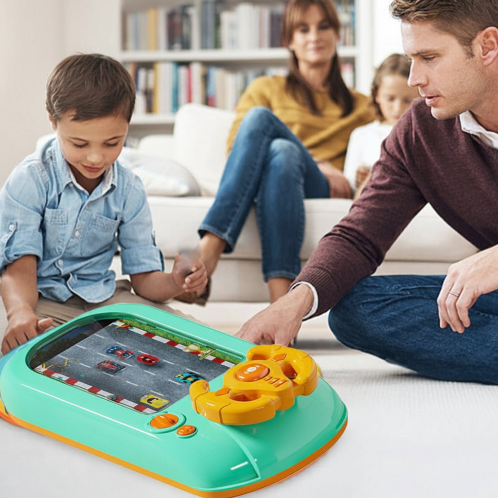 Kids Racing Game Toy Interactive Steering Wheel Driving Challenge
