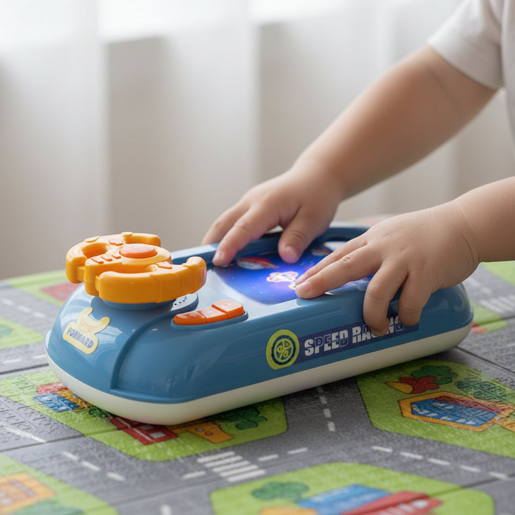 Kids Racing Game Toy Interactive Steering Wheel Driving Challenge