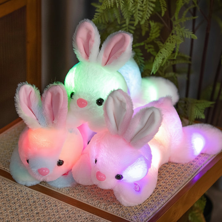 Lampada Notturna Coniglio Morbido Giocattolo LED Decorazione Cameretta Bambini
