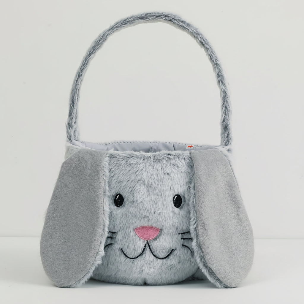 Borsa Morbida a Forma di Coniglio Pasquale con Cesto per Caramelle e Uova