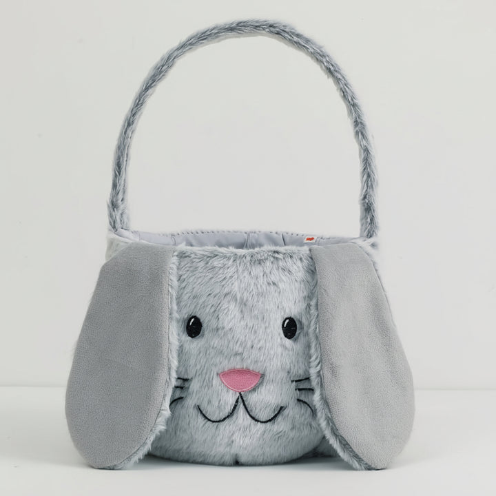 Borsa Morbida a Forma di Coniglio Pasquale con Cesto per Caramelle e Uova