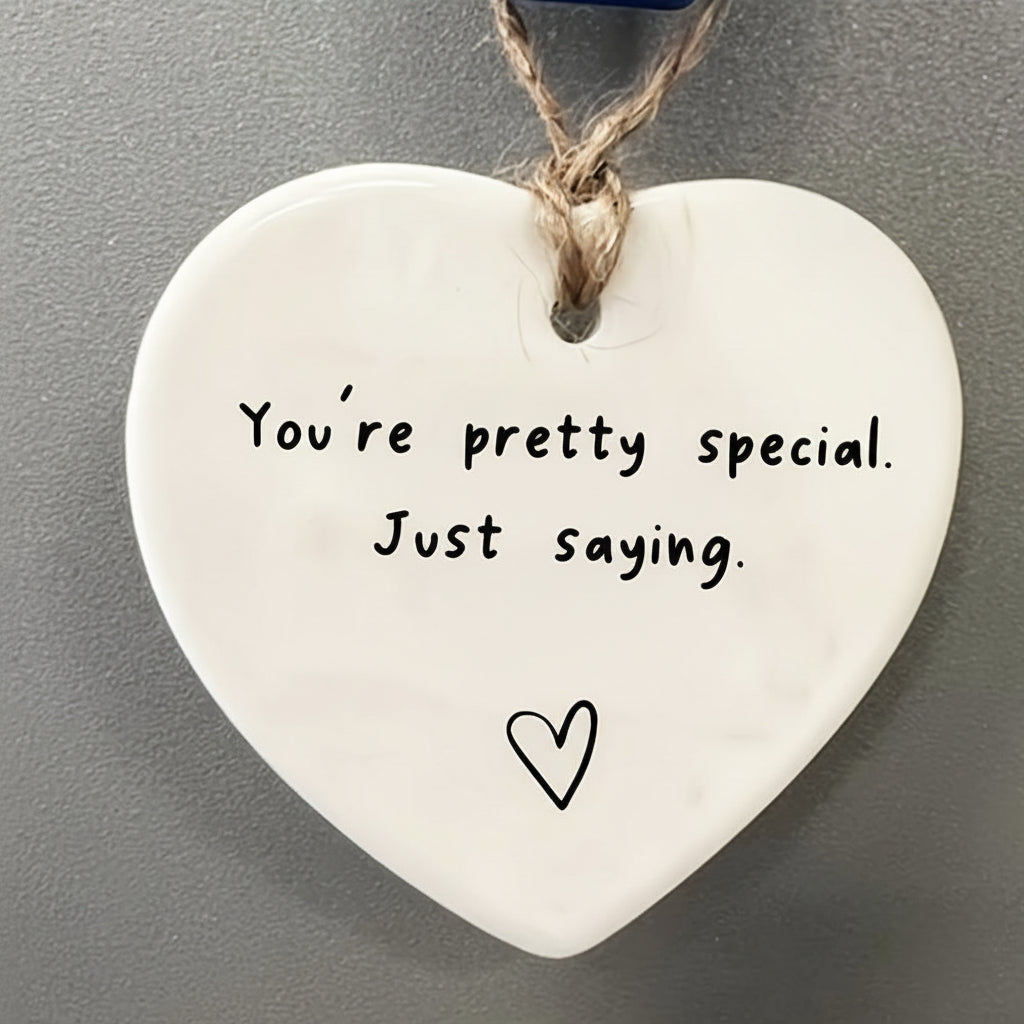 Decorazione da parete Cuore appeso Insegna in acrilico Citazione romantica Regalo