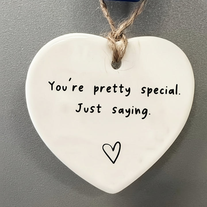 Decorazione da parete Cuore appeso Insegna in acrilico Citazione romantica Regalo