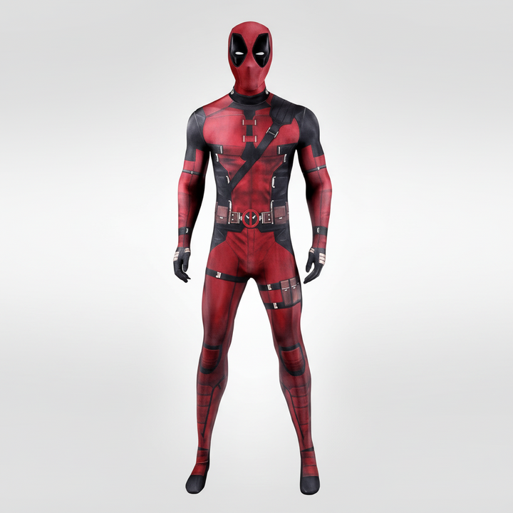 Kostým na Halloween Cosplay Body s Maskou Červené Černé Oblečení