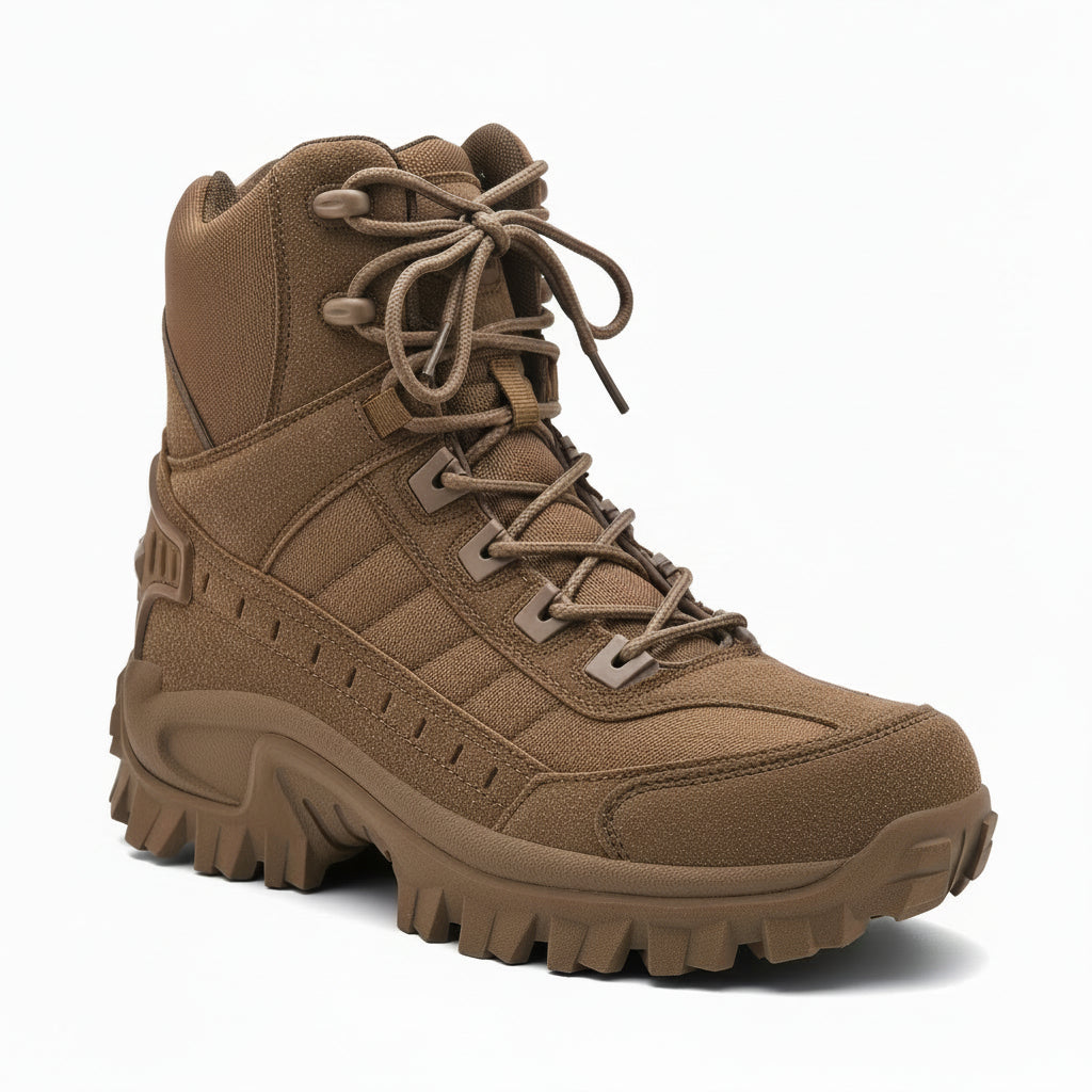 Mens Hiking Boots Round Toe Durable TPR Sole