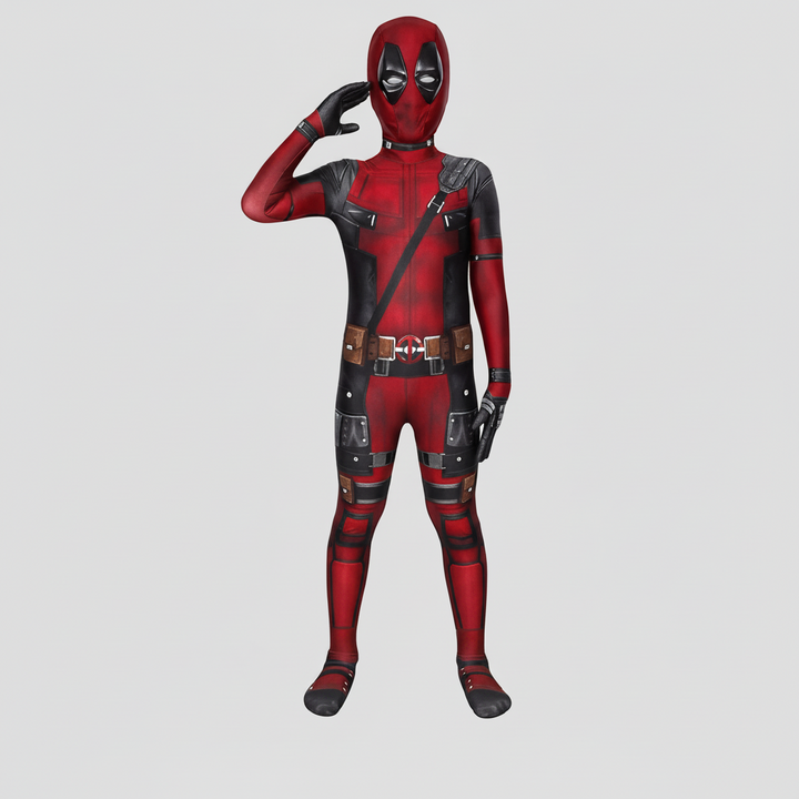 Kostým na Halloween Cosplay Body s Maskou Červené Černé Oblečení