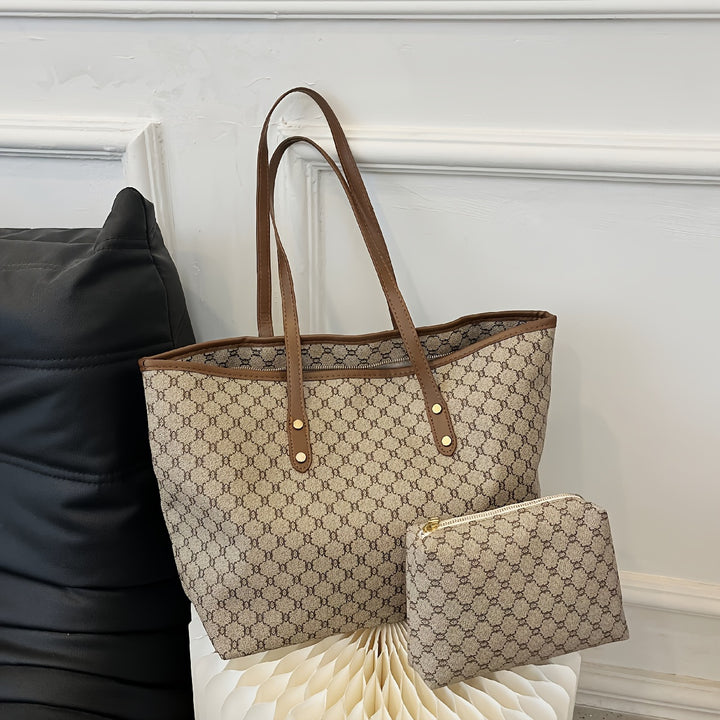 Tote Bag Shoulder Bag Zipper Large Shopping Bag Mother's Day